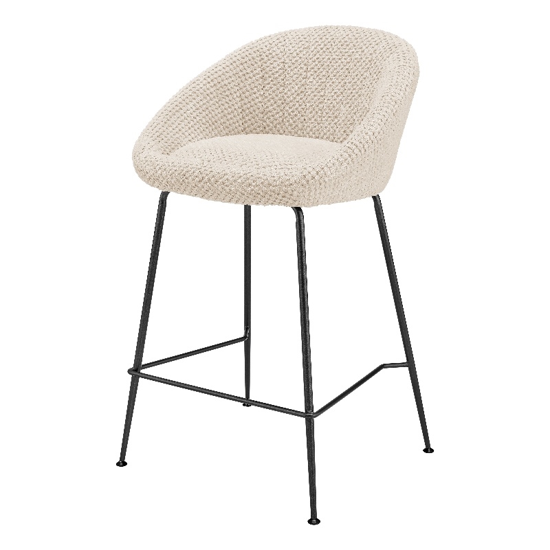 New Pacific Direct Watson Fabric Counter Stool in Georgia Cream (Set of 2)