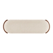 NPD Furniture Alyssa Fabric/PU Storage Bench in Beige/Vintage Cider