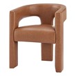 NPD Furniture Sherlyn Faux Leather Dining Side Chair in Vintage Cider