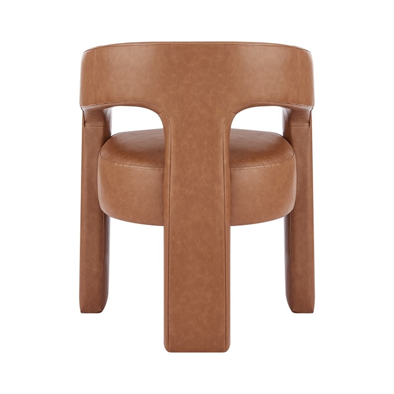 NPD Furniture Sherlyn Faux Leather Dining Side Chair in Vintage Cider