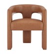 NPD Furniture Sherlyn Faux Leather Dining Side Chair in Vintage Cider