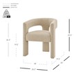 NPD Furniture Sherlyn Fabric Dining Side Chair in Barley Beige