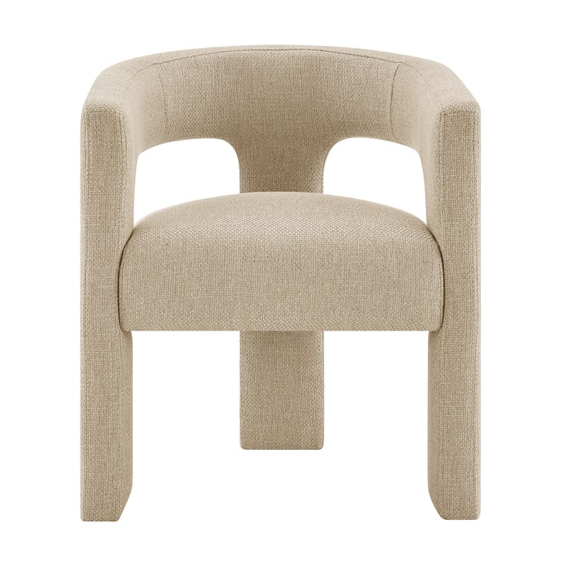 NPD Furniture Sherlyn Fabric Dining Side Chair in Barley Beige