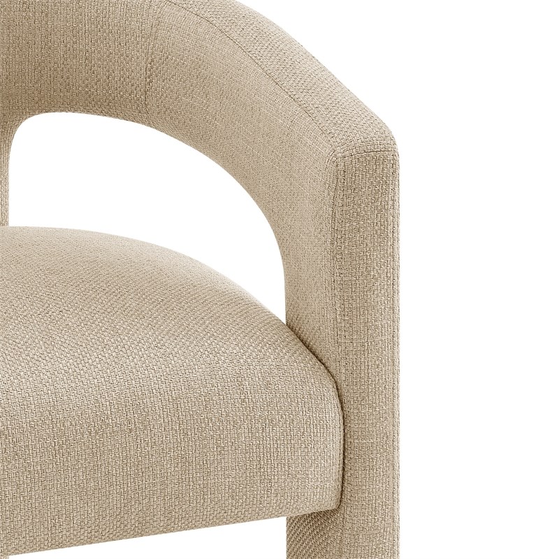NPD Furniture Sherlyn Fabric Dining Side Chair in Barley Beige
