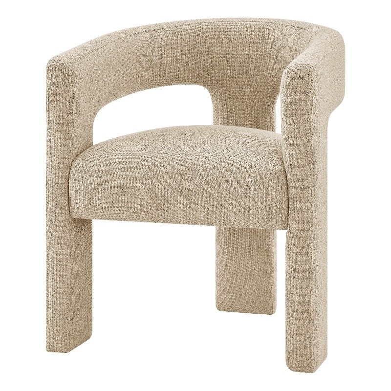 NPD Furniture Sherlyn Fabric Dining Side Chair in Barley Beige