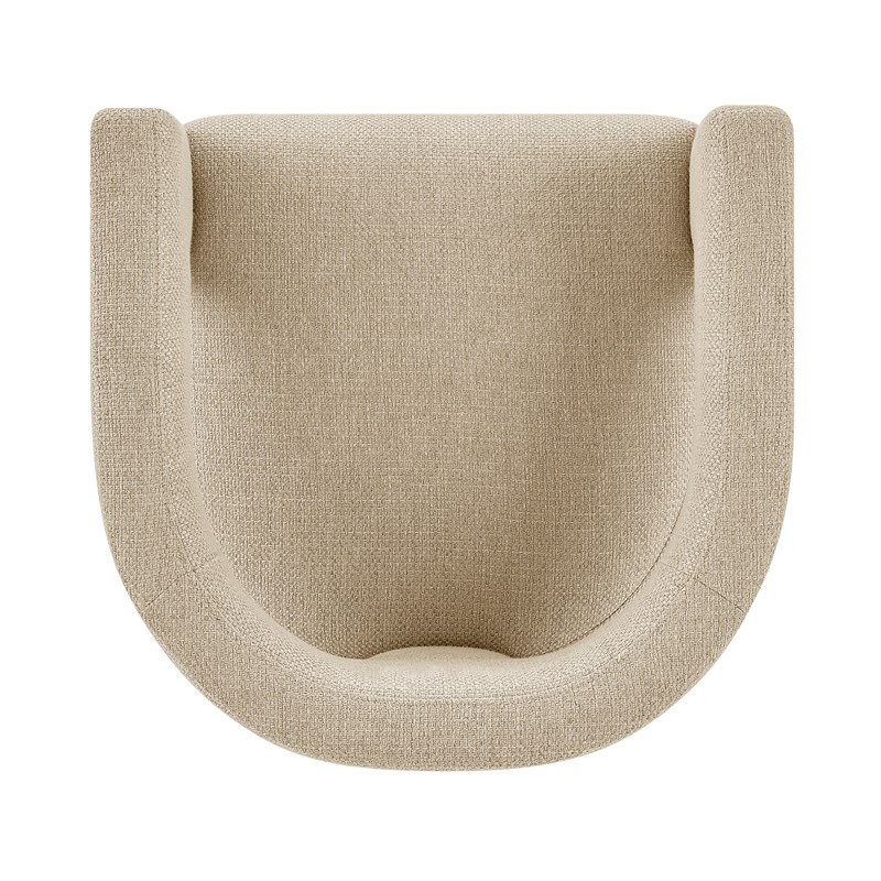 NPD Furniture Sherlyn Fabric Dining Side Chair in Barley Beige