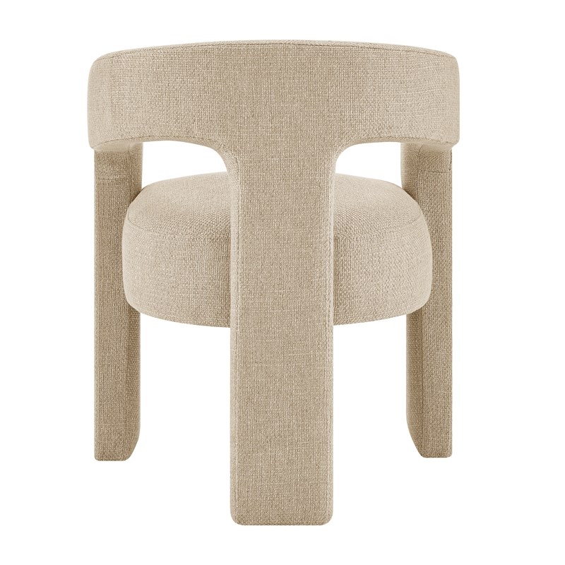 NPD Furniture Sherlyn Fabric Dining Side Chair in Barley Beige
