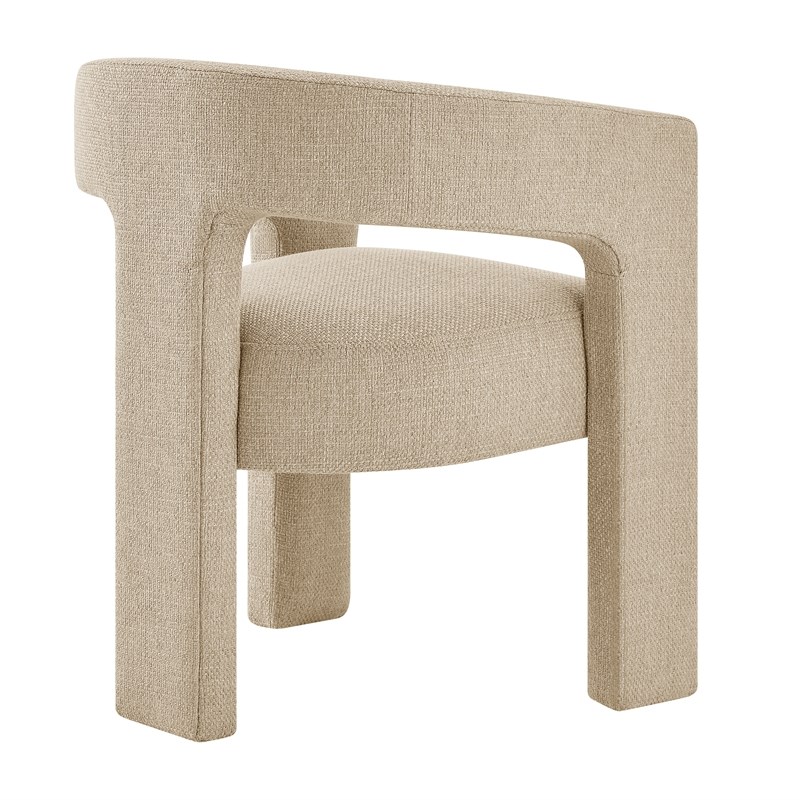 NPD Furniture Sherlyn Fabric Dining Side Chair in Barley Beige