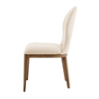 NPD Furniture Eldoris Fabric Dining Side Chair in Beige (Set of 2)