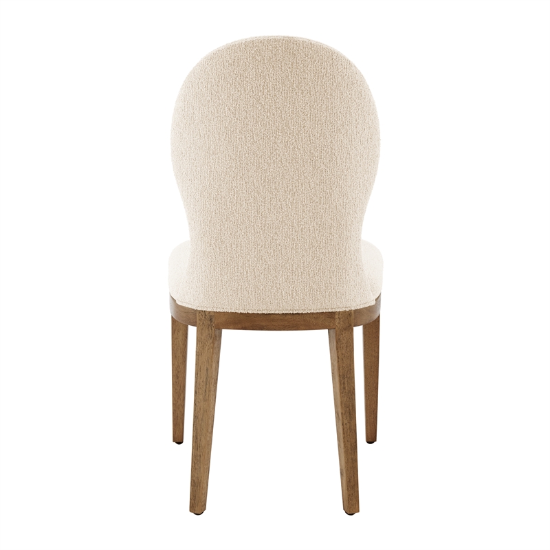NPD Furniture Eldoris Fabric Dining Side Chair in Beige (Set of 2)