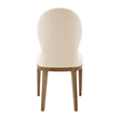 NPD Furniture Eldoris Fabric Dining Side Chair in Beige (Set of 2)