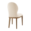 NPD Furniture Eldoris Fabric Dining Side Chair in Beige (Set of 2)