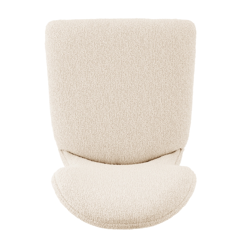 NPD Furniture Eldoris Fabric Dining Side Chair in Beige (Set of 2)