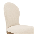 NPD Furniture Eldoris Fabric Dining Side Chair in Beige (Set of 2)