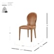 NPD Furniture Eldoris PU Dining Side Chair in Borneo Chocolate (Set of 2)