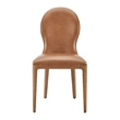 NPD Furniture Eldoris PU Dining Side Chair in Borneo Chocolate (Set of 2)