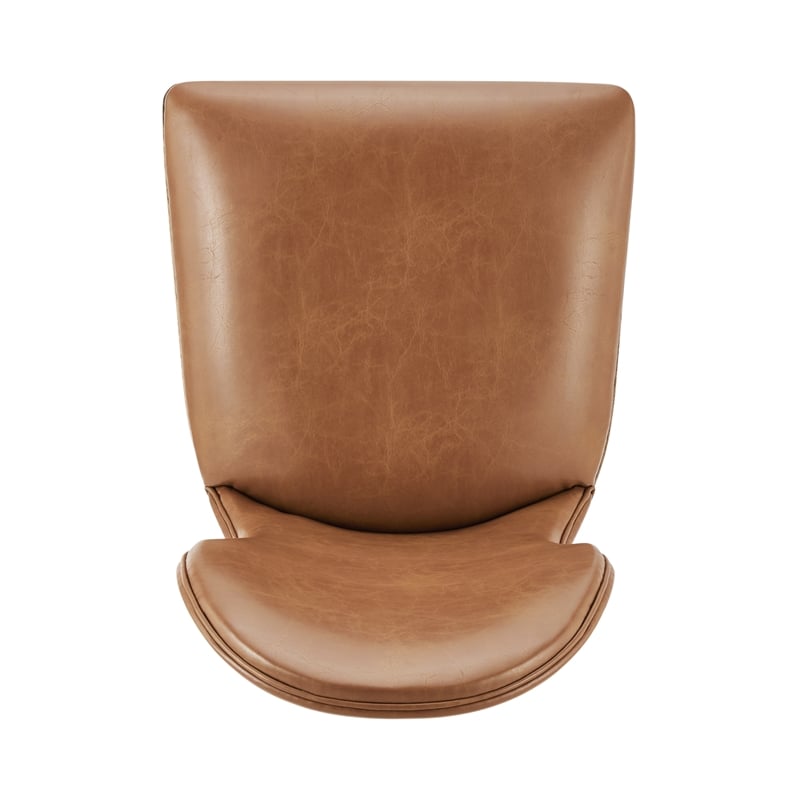 NPD Furniture Eldoris PU Dining Side Chair in Borneo Chocolate (Set of 2)
