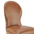 NPD Furniture Eldoris PU Dining Side Chair in Borneo Chocolate (Set of 2)