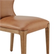 NPD Furniture Eldoris PU Dining Side Chair in Borneo Chocolate (Set of 2)