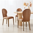NPD Furniture Eldoris PU Dining Side Chair in Borneo Chocolate (Set of 2)