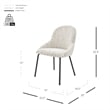 NPD Furniture Katrisa Fabric Dining Side Chair in Zenith White (Set of 2)