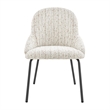 NPD Furniture Katrisa Fabric Dining Side Chair in Zenith White (Set of 2)