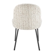NPD Furniture Katrisa Fabric Dining Side Chair in Zenith White (Set of 2)