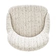 NPD Furniture Katrisa Fabric Dining Side Chair in Zenith White (Set of 2)