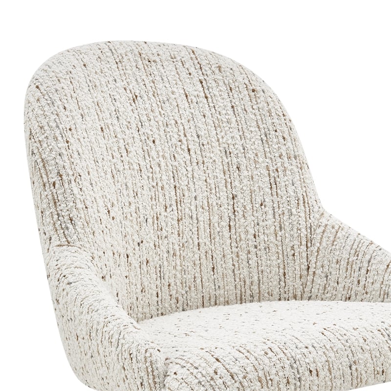 NPD Furniture Katrisa Fabric Dining Side Chair in Zenith White (Set of 2)