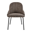 NPD Furniture Katrisa Fabric Dining Side Chair in Zenith Brown (Set of 2)