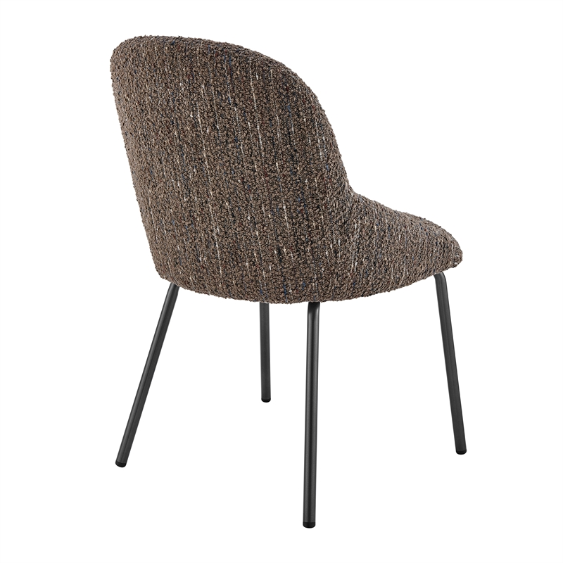 NPD Furniture Katrisa Fabric Dining Side Chair in Zenith Brown (Set of 2)