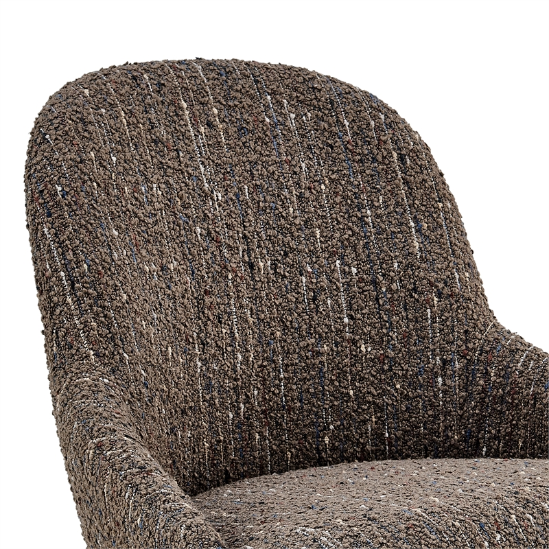 NPD Furniture Katrisa Fabric Dining Side Chair in Zenith Brown (Set of 2)