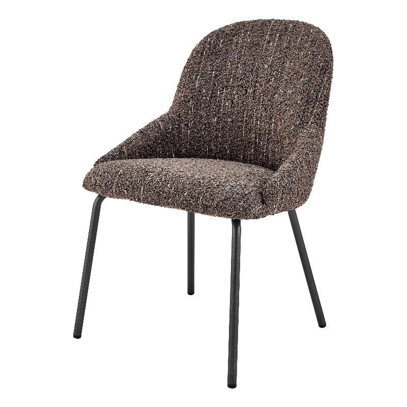 NPD Furniture Katrisa Fabric Dining Side Chair in Zenith Brown (Set of 2)