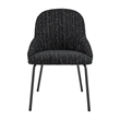 NPD Furniture Katrisa Fabric Dining Side Chair in Zenith Black (Set of 2)