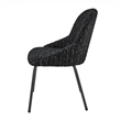 NPD Furniture Katrisa Fabric Dining Side Chair in Zenith Black (Set of 2)