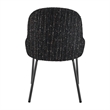 NPD Furniture Katrisa Fabric Dining Side Chair in Zenith Black (Set of 2)