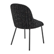 NPD Furniture Katrisa Fabric Dining Side Chair in Zenith Black (Set of 2)