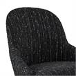 NPD Furniture Katrisa Fabric Dining Side Chair in Zenith Black (Set of 2)