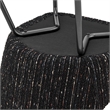 NPD Furniture Katrisa Fabric Dining Side Chair in Zenith Black (Set of 2)