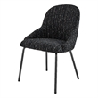 NPD Furniture Katrisa Fabric Dining Side Chair in Zenith Black (Set of 2)