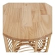 New Pacific Direct Ayra Rattan Side/End Table w/ Wood Top in Natural
