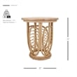 New Pacific Direct Ayra Rattan Side/End Table w/ Wood Top in Natural