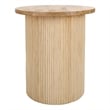 NPD Furniture Kiefer Rattan Side/End Table w/ Wood Top in Natural