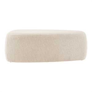 New Pacific Direct Carlese Fabric Big Ottoman in Palladian Beige
