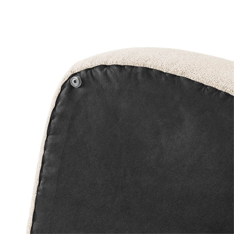 New Pacific Direct Carlese Fabric Big Ottoman in Palladian Beige