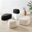 NPD Furniture Carlese Fabric Big Ottoman in Palladian Charcoal