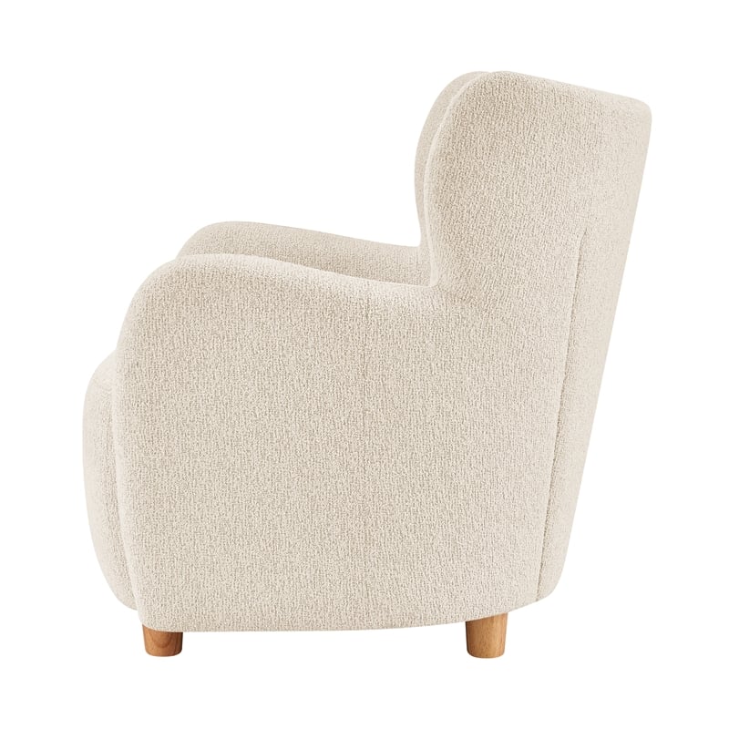NPD Furniture Tiffani Fabric Accent Arm Chair in Palladian Beige