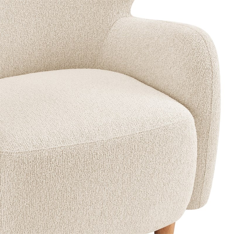 New Pacific Direct Tiffani Fabric Accent Arm Chair in Palladian Beige