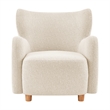 NPD Furniture Tiffani Fabric Accent Arm Chair in Palladian Beige