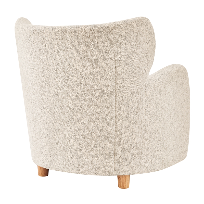 NPD Furniture Tiffani Fabric Accent Arm Chair in Palladian Beige